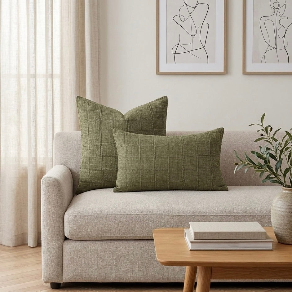 Alder Cushion Cover in Sage