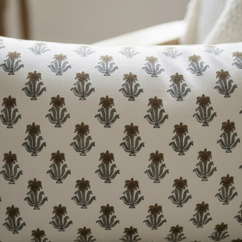 Kirana Lumbar Cushion Cover in Marigold