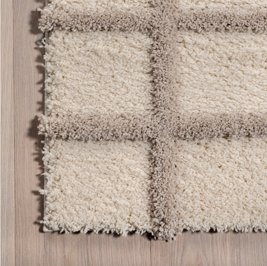 Morgan Shag Rug in Ivory/ Natural