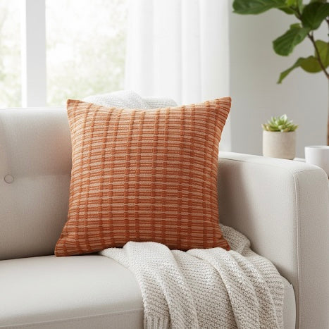 Willow Cushion Cover in Terracotta