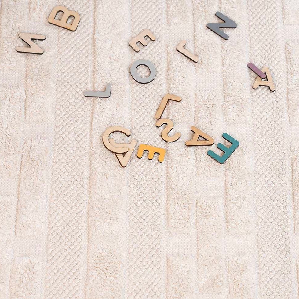 Bricks Washable Cotton Rug in Natural