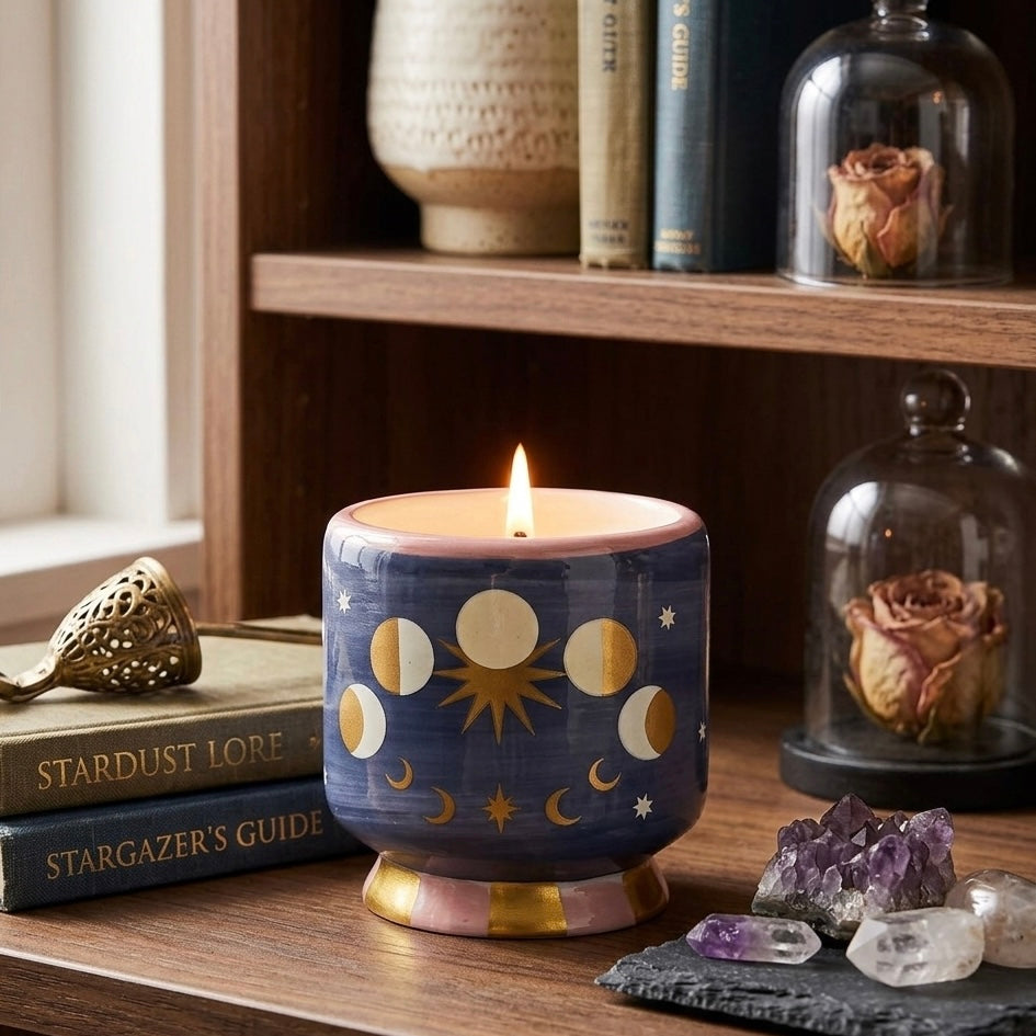 Adopo Ceramic Candle in Jasmine & Rose