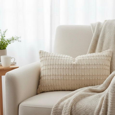 Willow Cushion Cover in Natural