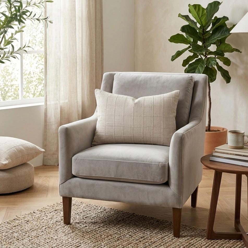 Alder Cushion Cover in Ivory