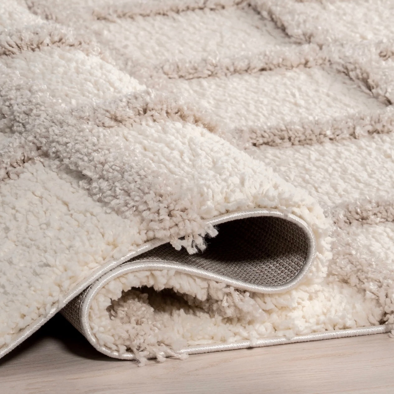 Morgan Shag Rug in Ivory/ Natural