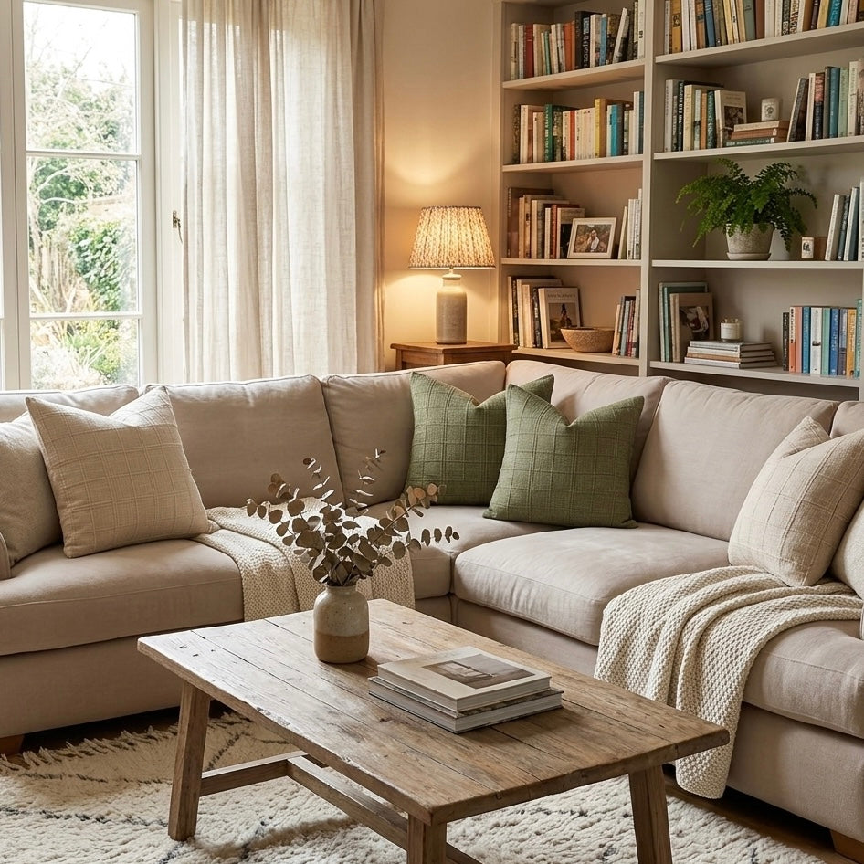 Alder Cushion Cover in Ivory
