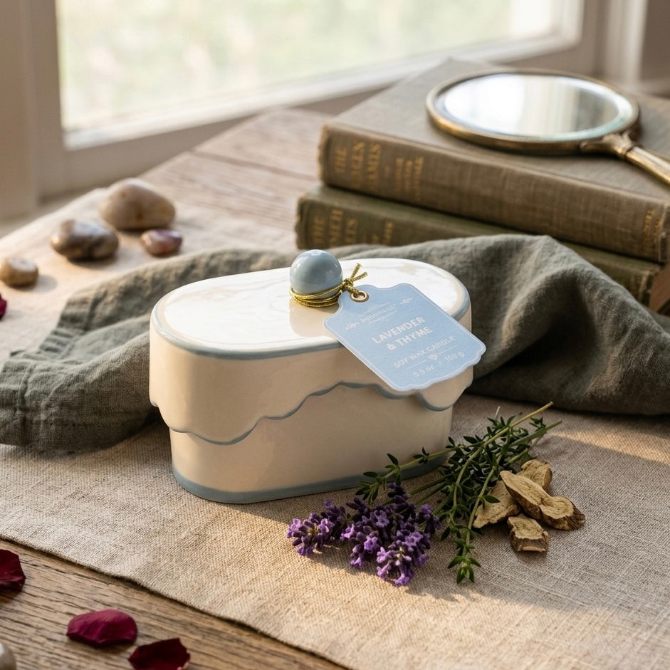 Paddywax Chérie Ceramic Candle in Lavender & Thyme