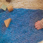 Beach Ball Washable Rug in Blue