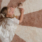 Beach Ball Washable Rug in Rose