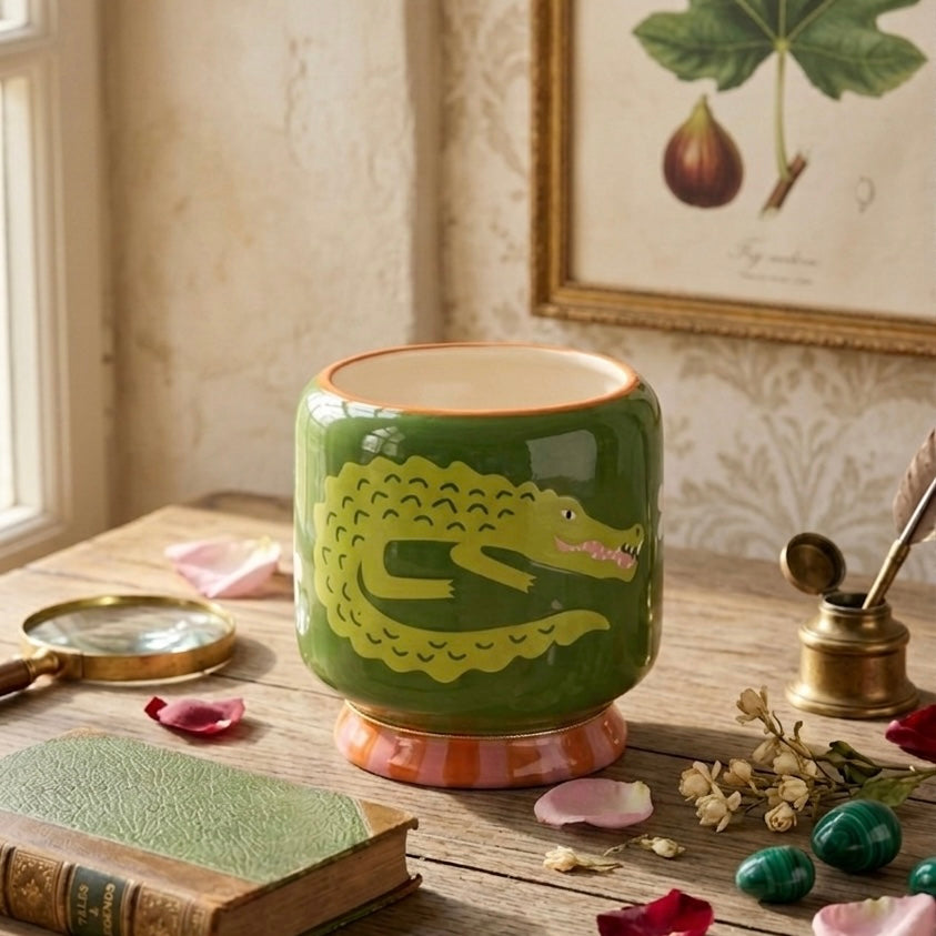 Paddywax Adopo Ceramic Candle in Prickly Pear