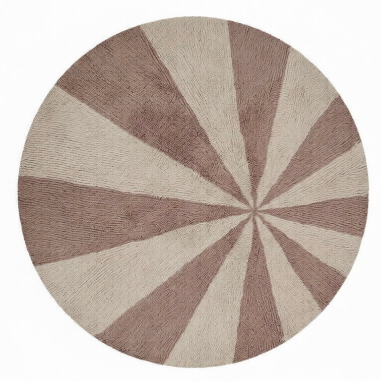 Beach Ball Washable Rug in Rose