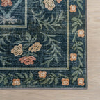 Evie Rug in Teal/ Floral