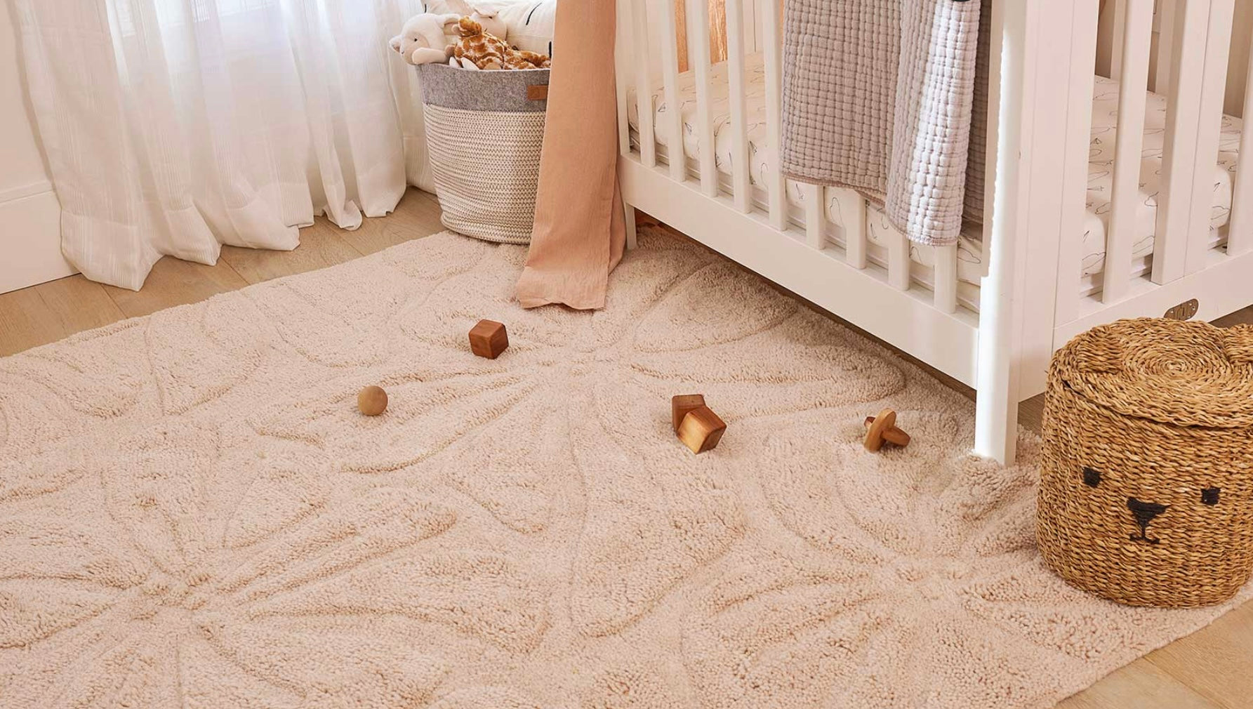 Florence Wool Rug in Blush
