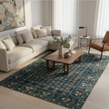 Evie Rug in Teal/ Floral