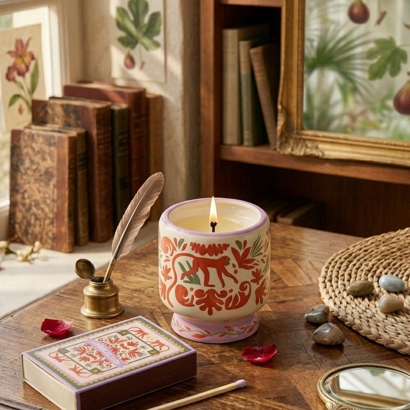 Paddywax Adopo Ceramic Candle in Coconut & Amber
