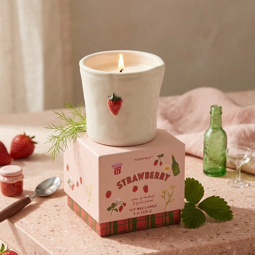 Strawberry Bistro Candle