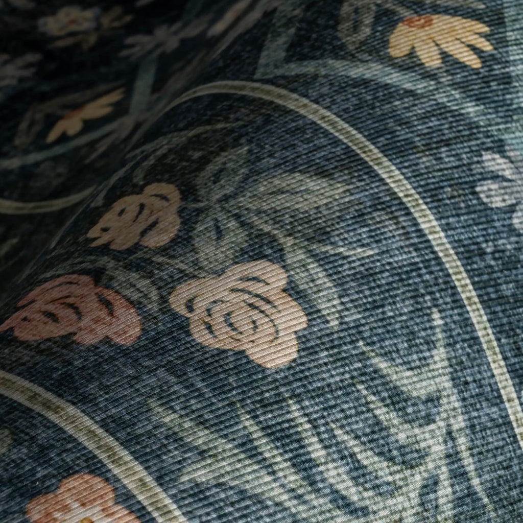 Evie Rug in Teal/ Floral