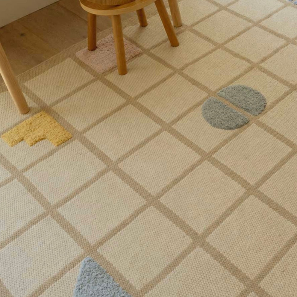 Playfield Organic Cotton Area Rug in Tan