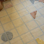 Playfield Organic Cotton Area Rug in Blue