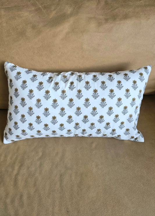 Kirana Lumbar Cushion Cover in Marigold