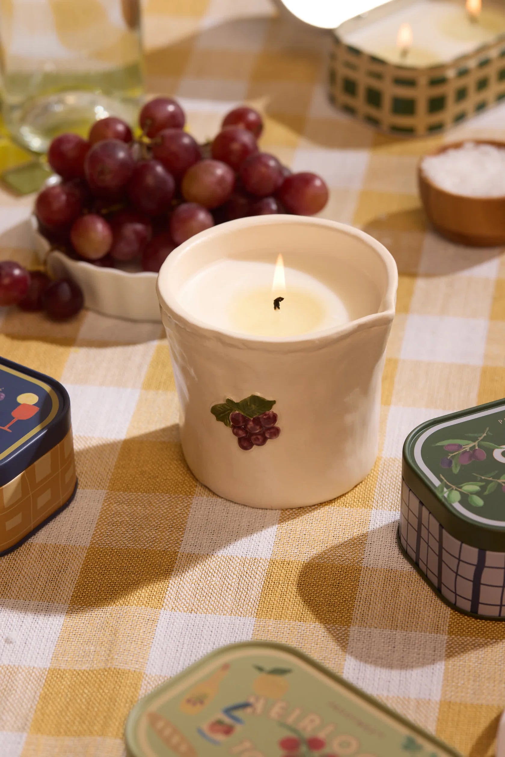 Bordeaux Grape Bistro Candle