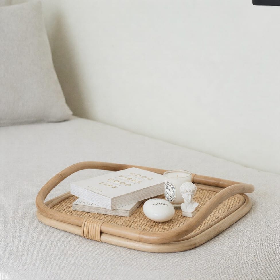 Anyam Rectangular Rattan Tray