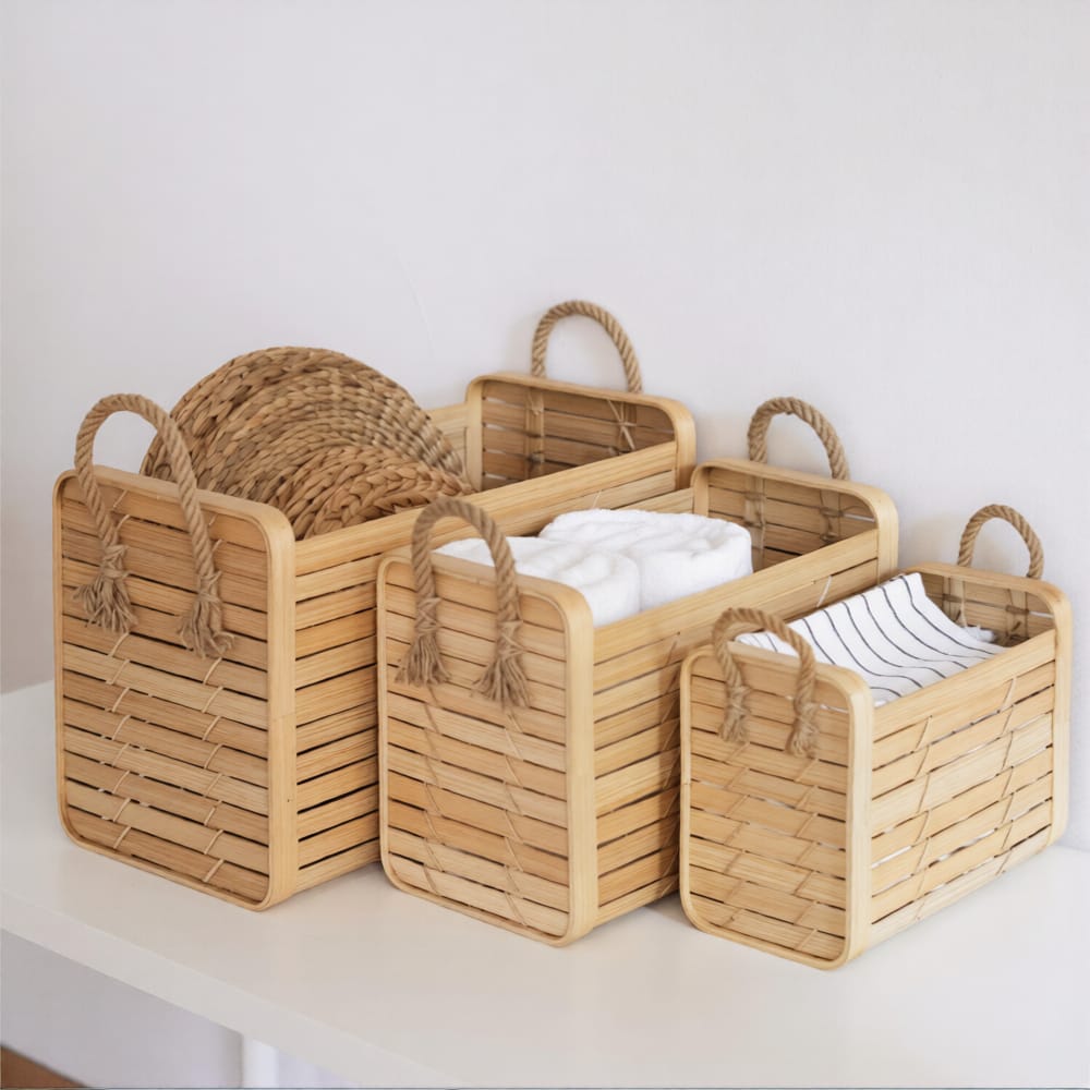 Sana Bamboo Storage Basket