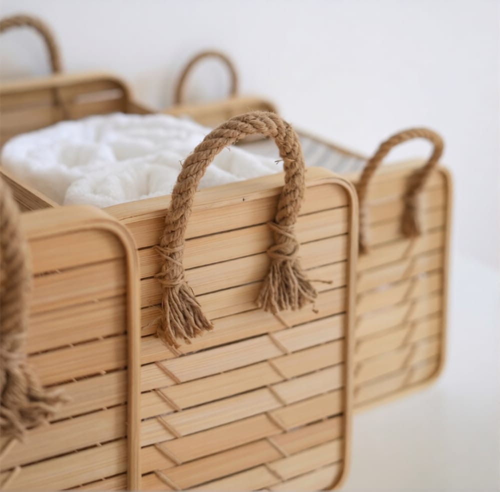 Sana Bamboo Storage Basket