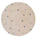 Sprinkle Washable Round Cotton Rug in Blue