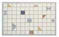 Playfield Organic Cotton Area Rug in Blue