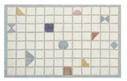 Playfield Organic Cotton Area Rug in Blue