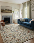 Peacock Promenade Rug in Cream