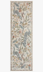 Peacock Promenade Rug in Cream