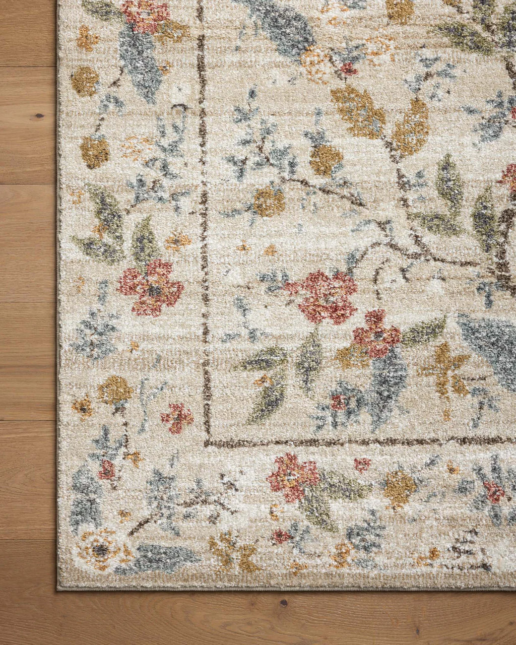 Peacock Promenade Rug in Cream