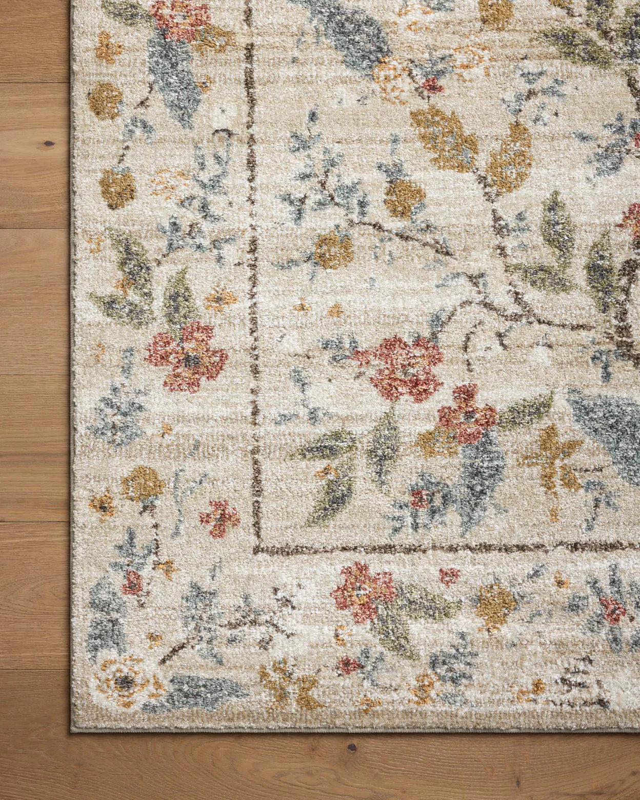 Peacock Promenade Rug in Cream