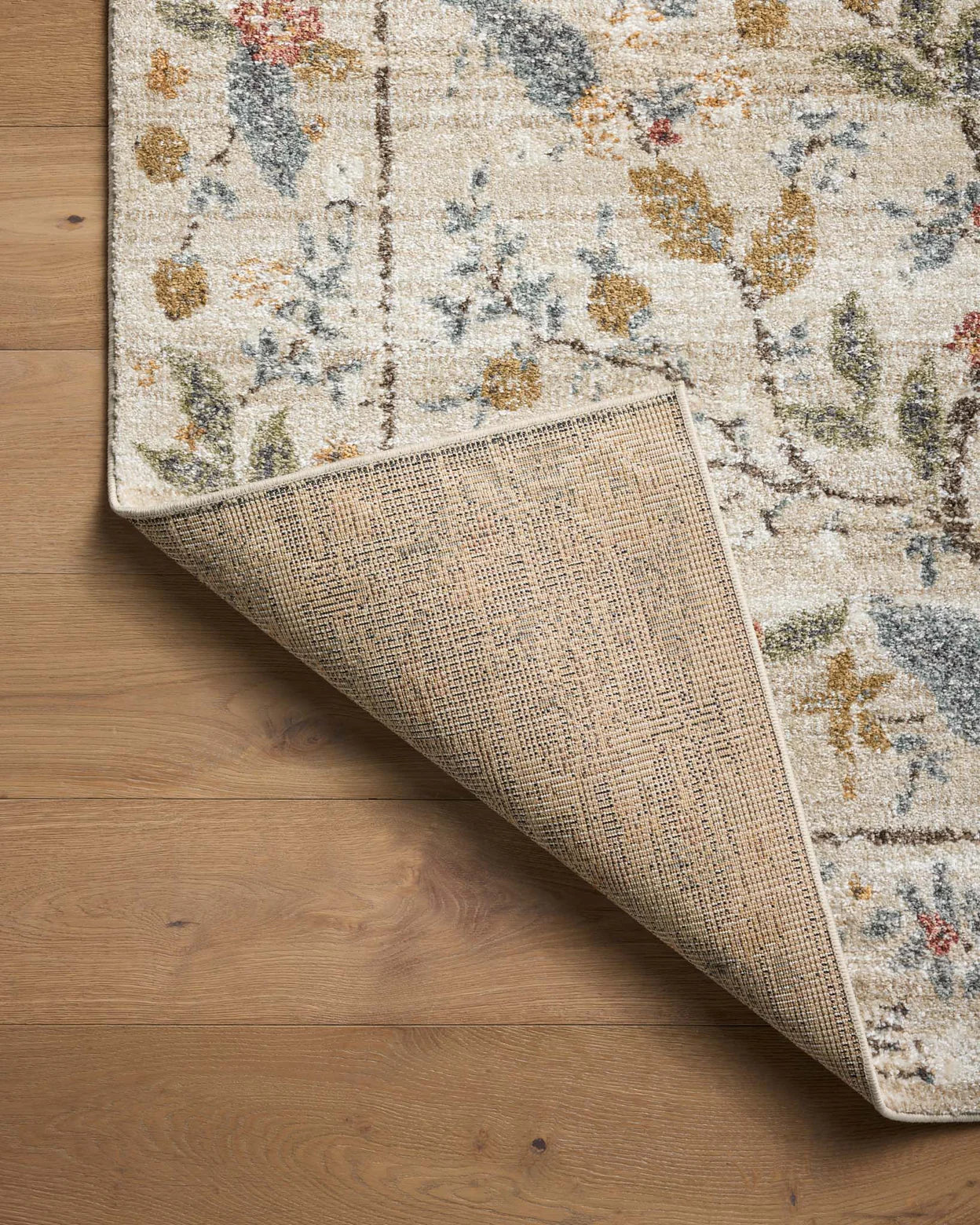 Peacock Promenade Rug in Cream