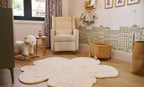 Blossom Washable Wool Rug in Ivory